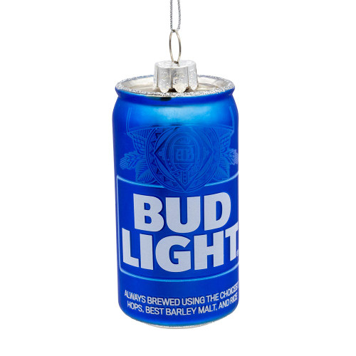 Budweiser® Glass Bud Light Can Ornament