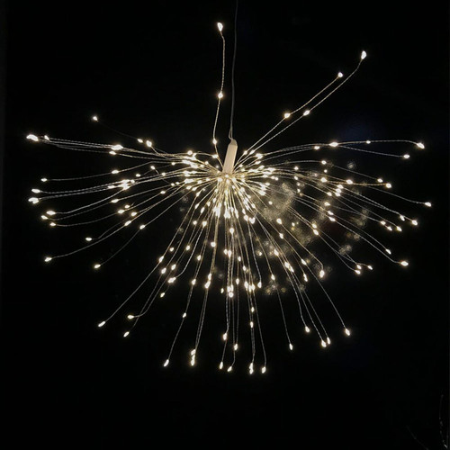 8' 240-Light Multifunction Warm White LED Starburst + Remote