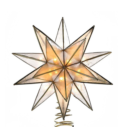 8.25“ UL 10-Light Capiz Gold Star Treetop
