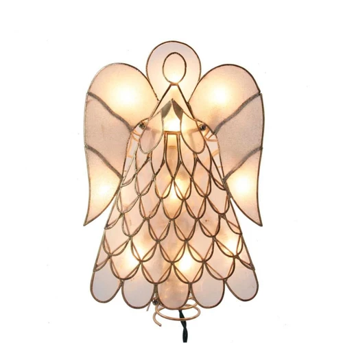 9.5“ UL 10-Light Capiz Angel Treetop