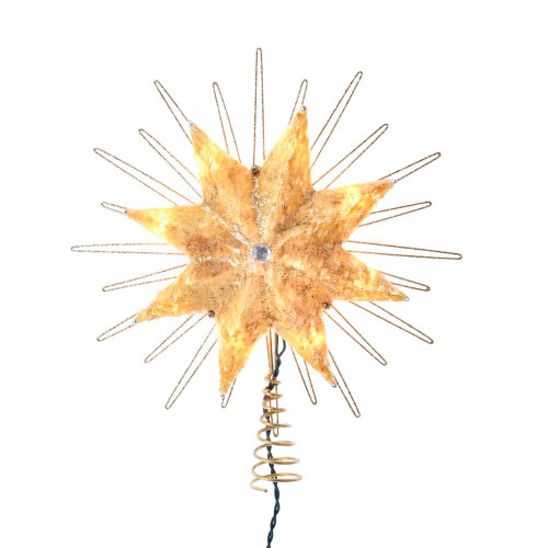 12“ UL 10-Light Capiz Gold Star Treetop