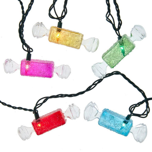 9' UL 10L Multicolored Glitter Candies Light Set