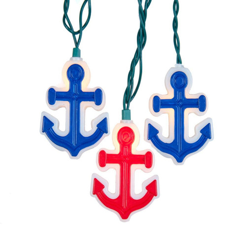 9' UL 10L Red and Blue Anchor Light Set