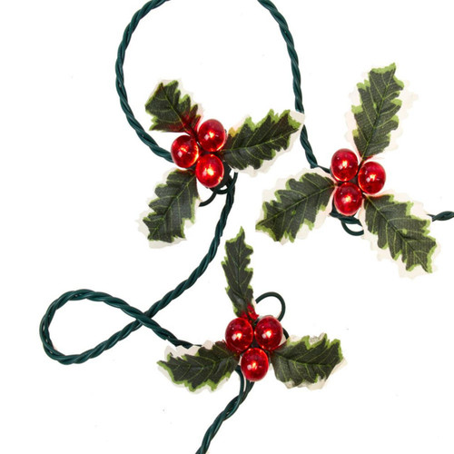 11' UL 36L Holly Berry Cluster Light Set