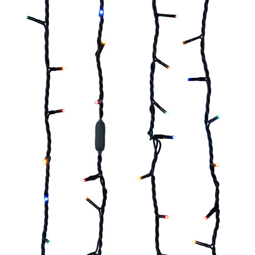 49.8' UL 300L Multicolor LED Green Wire Jingle Bright™ Light Set