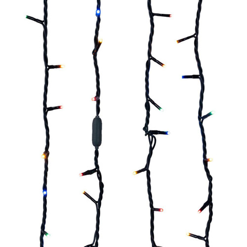 49.8' UL 300L Multicolor LED Green Wire Jingle Bright™ Light Set