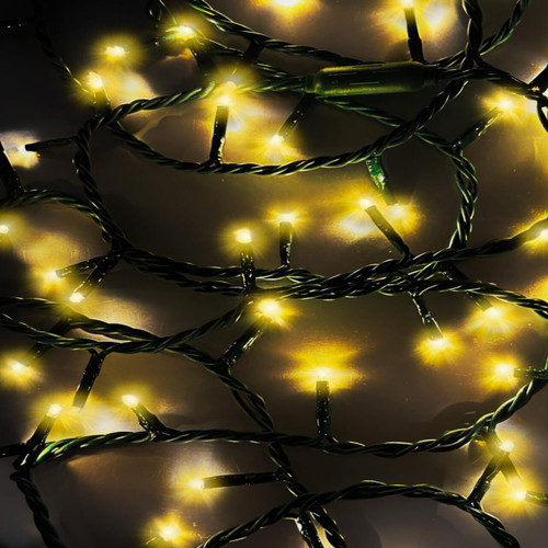 49.8' UL 300L Warm White LED Green Wire Jingle Bright™ Light Set