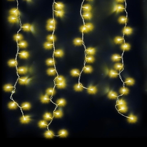 9.4' UL 196L Warm White 3MM LED Connectible Icicle String Light with Rectifier