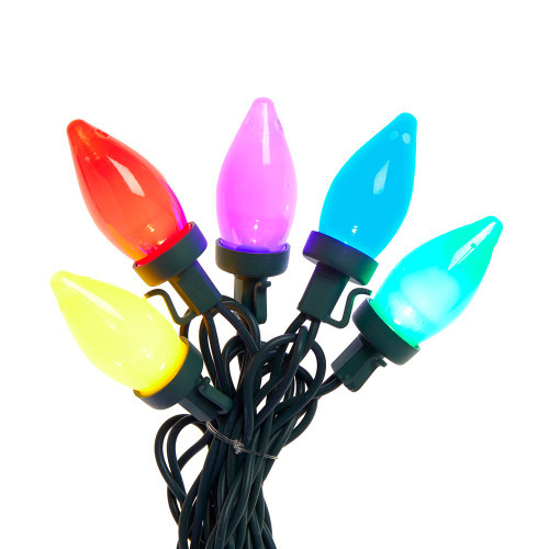 66' 100L Multicolor LED Opaque C7 String Lights On Spool