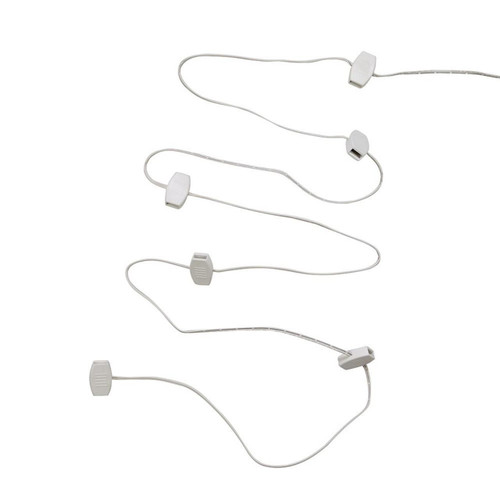 10' USB Power Extension Cord+™ With White Wire and 12 Ports