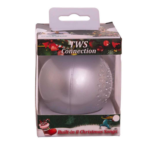 70MM Bluetooth Musical Silver Ball Ornament