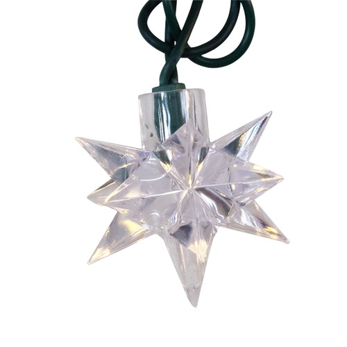 9' UL 10L Warm White Pointed Star Light Set