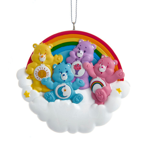 Care Bears™ On Clouds With Rainbow Ornament For Personalization