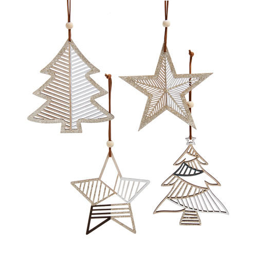 Modern Shapes Tree & Star Set, 4 Pieces