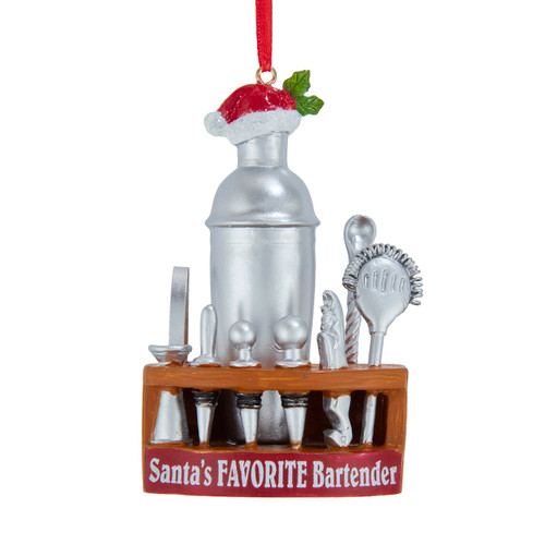 "Santa's Favorite Bar Caddy" Ornament