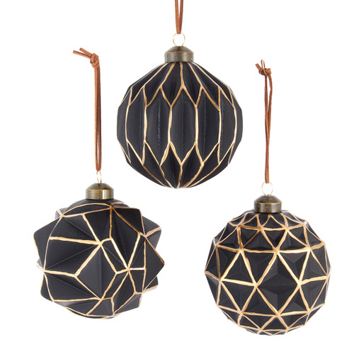 Glass Ball Ornaments, 3 Assorted 