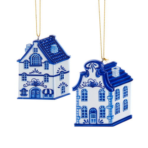 Blue & White Horse Ornaments, 3 Assorted
