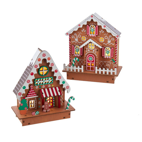 7" Battery Operated Lighted Gingerbread House 