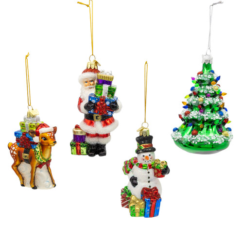 Glass Bedazzled™ Miniature Monster Ornaments Set, 4-Pieces - Kurt