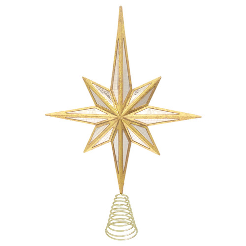 16.3" Modern Gold Star Treetop