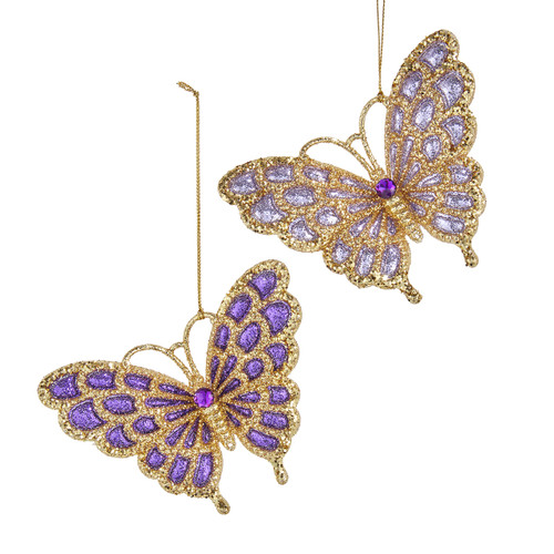 Butterfly Ornaments, 2 Assorted