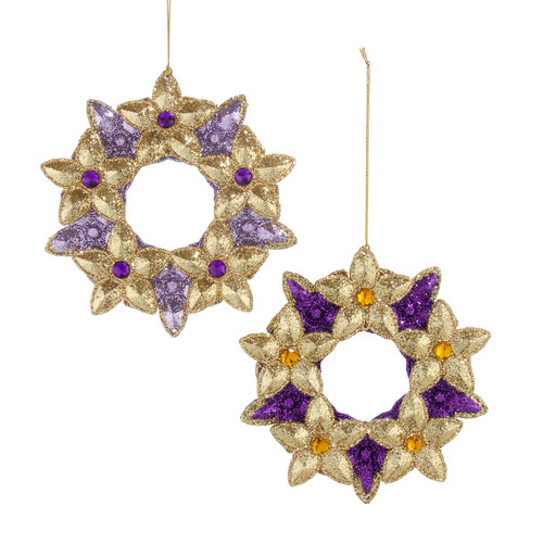 Wreath Ornaments, 2 Assorted
