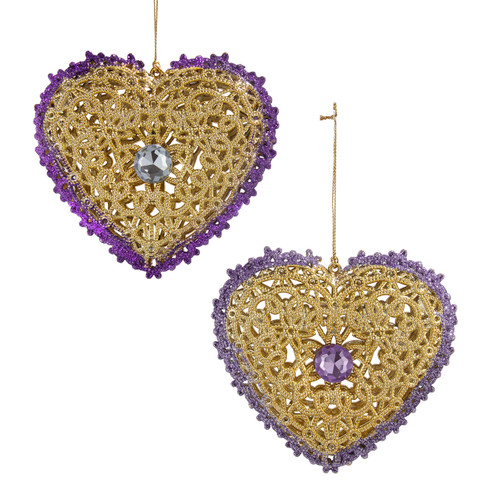 Heart Ornaments, 2 Assorted