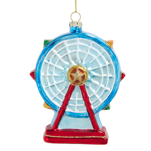 Glass Ferris Wheel Ornament