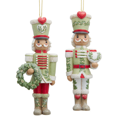 Mistletoe Kisses Nutcracker Ornaments, 2 Assorted