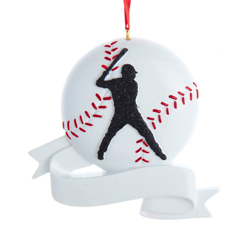 Baseball Player Ornament For Personalization