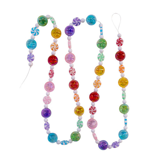 6' Multicolor Ball & Candy Garland