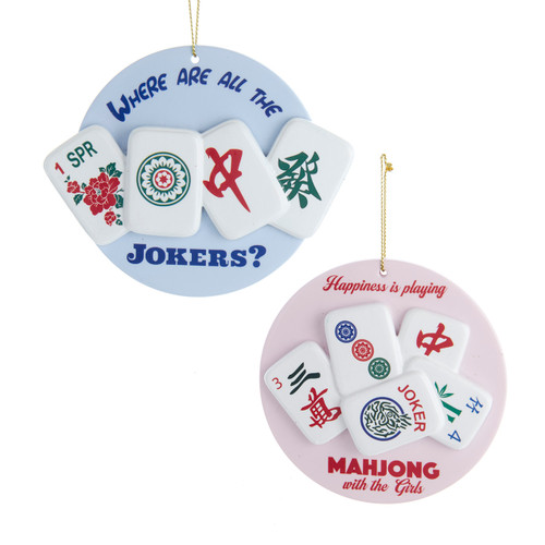 Mahjong Ornaments, 2 Assorted