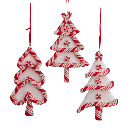 Candy Cane Tree Ornaments, 3 Assorted