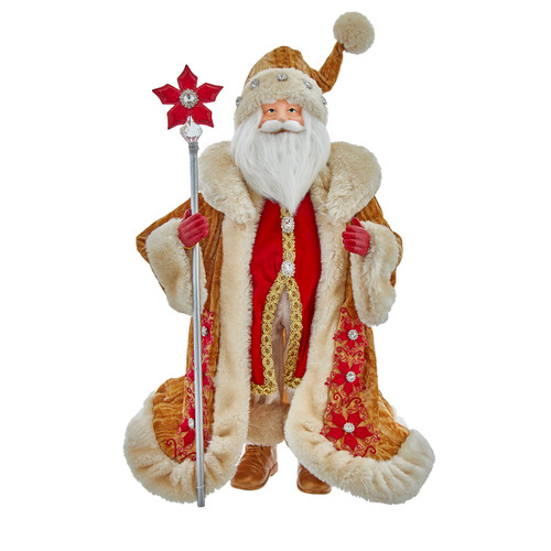 18" Holiday Diamonds Santa Table Piece