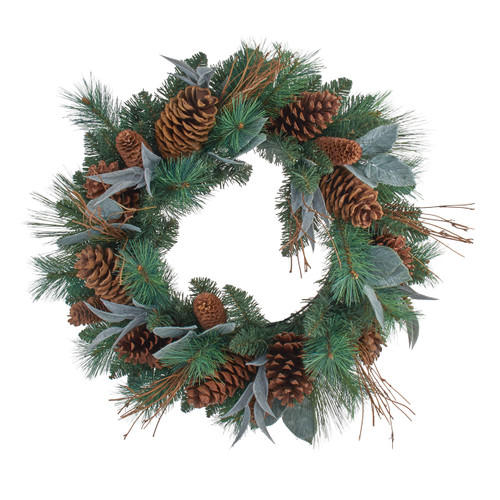 24" Natural Pine Cone Wreath