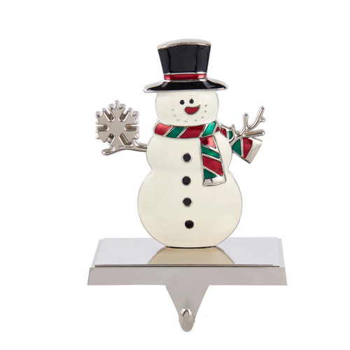 Snowman With Hat & Scarf Stocking Holder