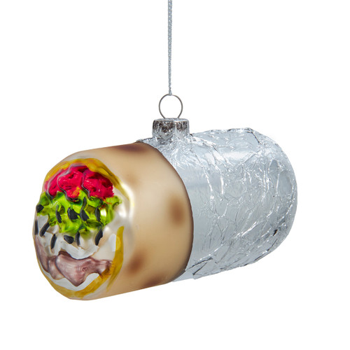 Glass Burrito Ornament  
