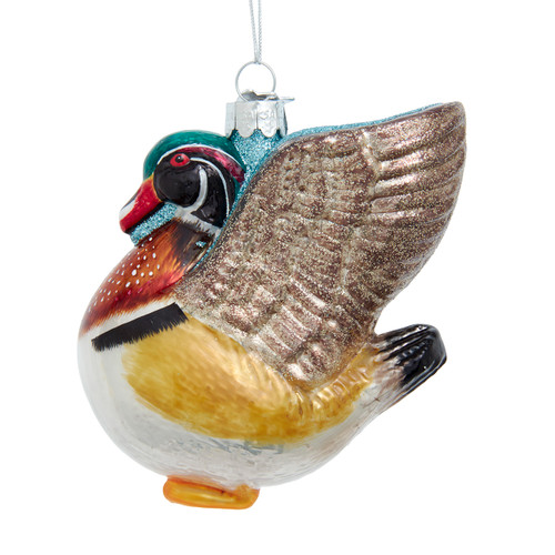 Noble Gems™ Glass Wood Duck Ornament