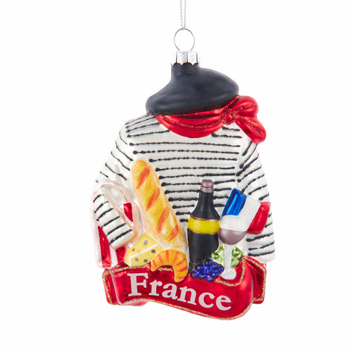 Glass French Shirt & Food Ornament