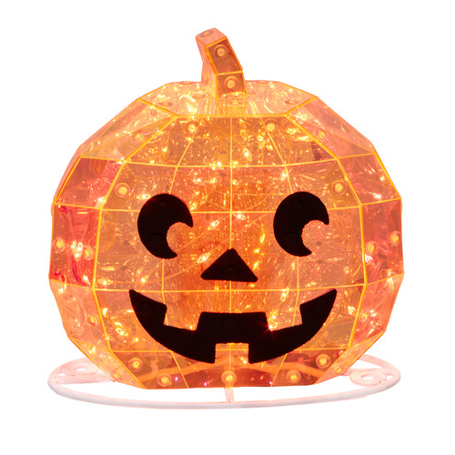 6.6" Battery Operated Magical Iridescence Holographic Jack-O-Lantern