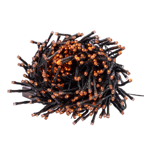 16' 480L Multifunction Orange & Purple Dual Color LED Cluster Garland Light Set