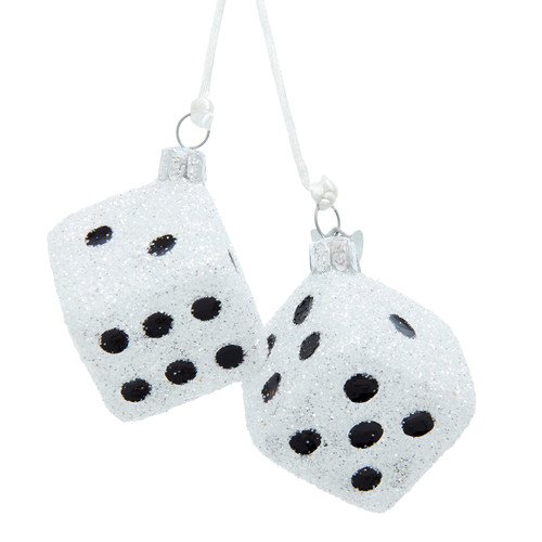 Noble Gems™ Glass Sparkling Dice Ornament
