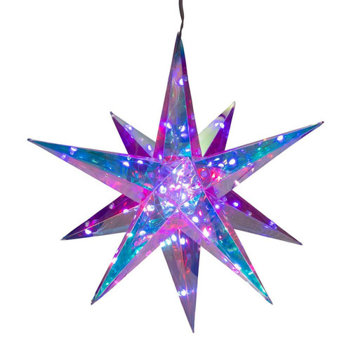 14.5“ Lighted Magical Iridescence Holographic Foldable Starburst + Remote