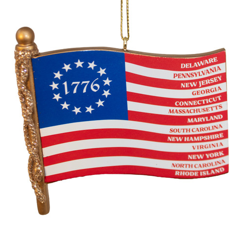 13 Colonies 1776 American Flag Ornament