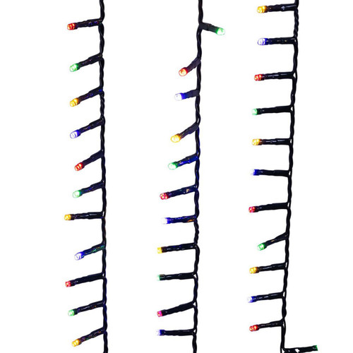 49' 600L Dual Color LED Multifunction Rice Lights With Green Wire On Spool