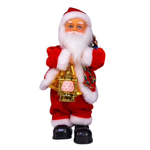 Battery Operated Dancing Santa With Lamp Table Piece