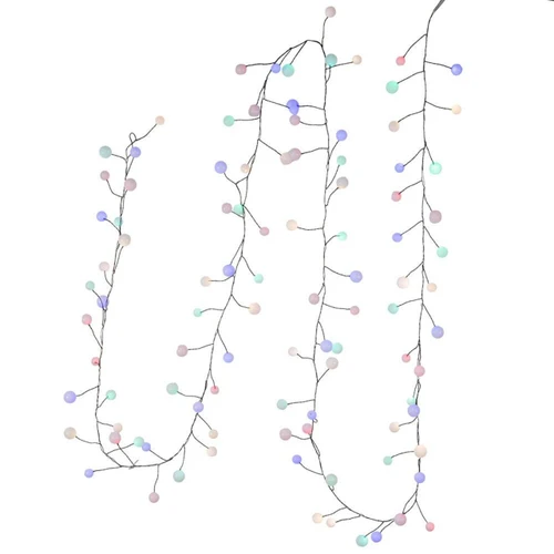 7.8' 100L Multicolor LED Gumball Cluster Light Garland