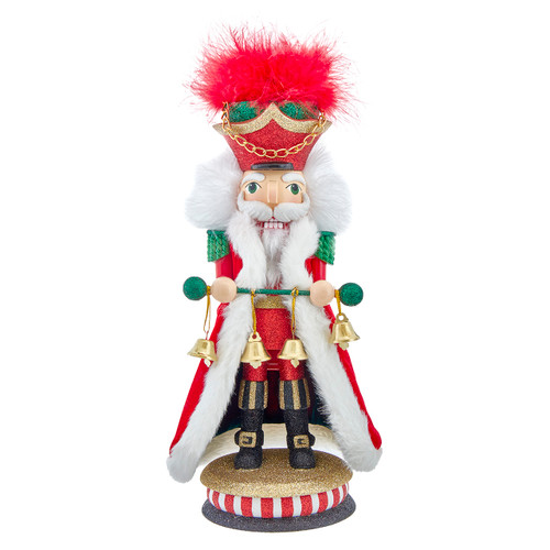 16" Hollywood Nutcrackers™ Red & Green Solider With Bells Nutcracker