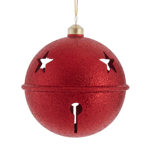 Red Glitter Jingle Bell Ornament