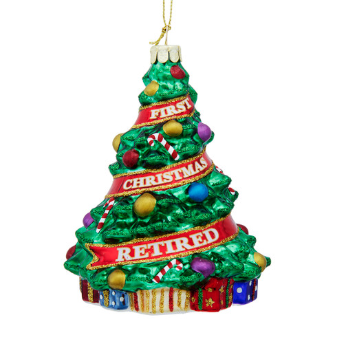 Noble Gems™ Glass "First Christmas Retired" Tree Ornament